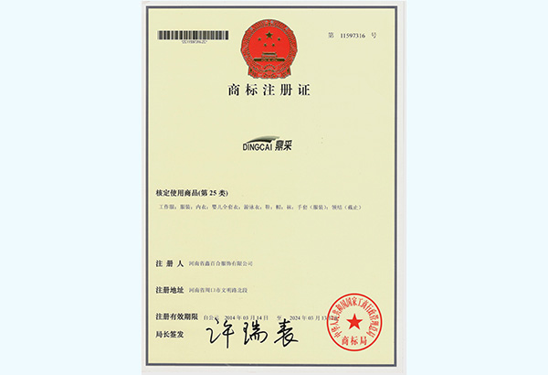 商標(biāo)注冊(cè)證25